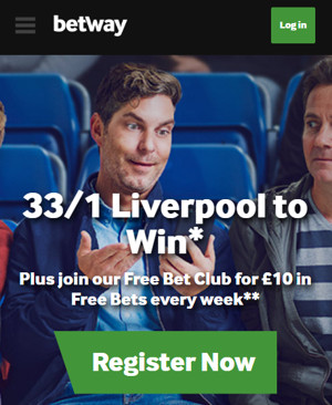 Betway - 33/1 LFC to win
